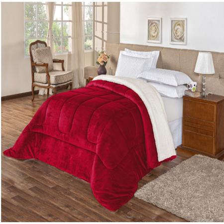 Imagem de cobertor padrão coberdrom casal padrão edredom padrão everest sherpa/manta flanel (vermelho)