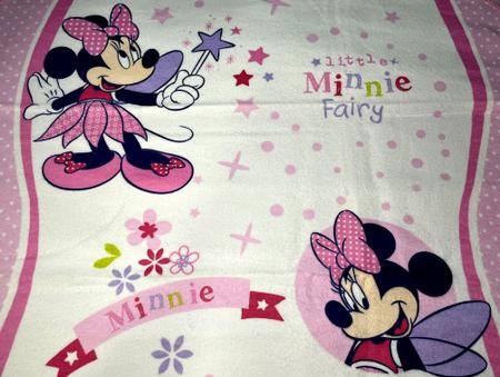 Imagem de Cobertor Para Bebê Inverno Personagem Menina Minnie Mouse Disney - Pequena Fada Fadinha - Branco E Rosa - Minasrey