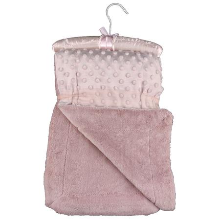 Imagem de Cobertor Para Bebê Microfibra De Bolinhas 1,50m X 1,00m Com Cabide Sweet Baby - Rosa