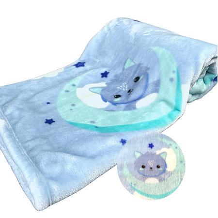 Imagem de Cobertor Para Bebe Recem Nascido Blue Menino Azul Enxoval - Etruria