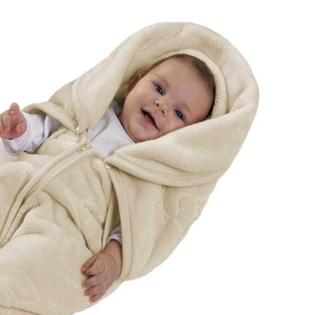 Imagem de Cobertor para Bebê Saco de Dormir com Botão e Zíper Jolitex