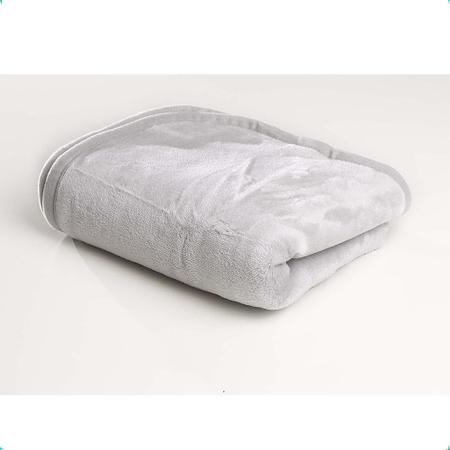 Imagem de Cobertor para Berço Liso Flannel Super Macio 300g/m² Cinza