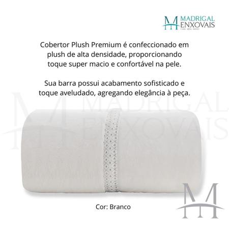 Cobertor Queen Altenburg 400g Plush Liso 2,40x2,60m Branco
