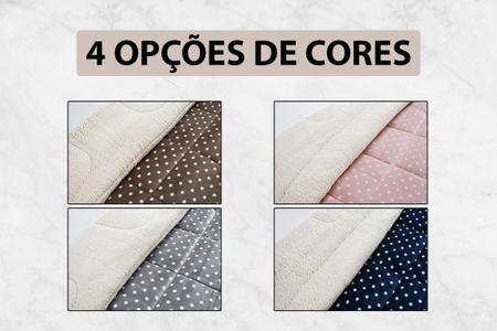 Imagem de Cobertor Queen Lã Carneiro Estampado Bolinha Coberdrom 2,40x2,10