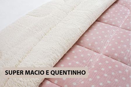 Imagem de Cobertor Queen Lã Carneiro Estampado Bolinha Coberdrom 2,40x2,10