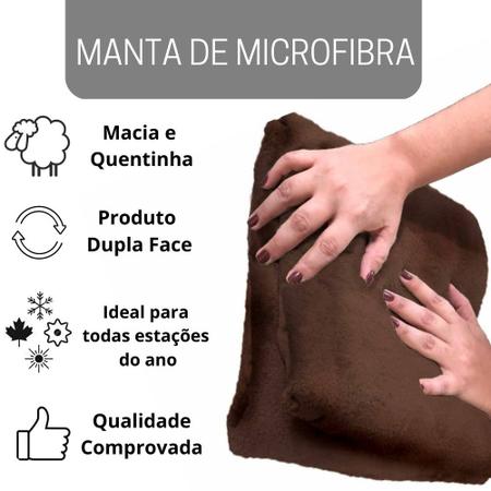 Imagem de Cobertor Queen Manta de Microfibra 01 Peça (Toque Aveludado) - Tabaco