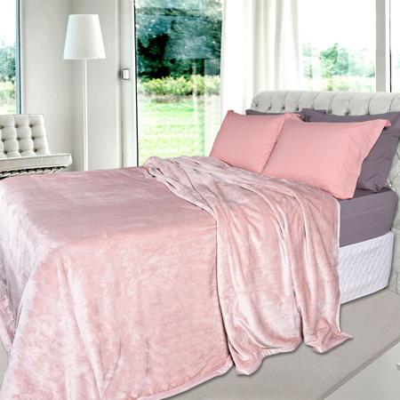 Imagem de Cobertor Queen Size Europa Toque de Luxo 220 x 240cm - Rosa Malva