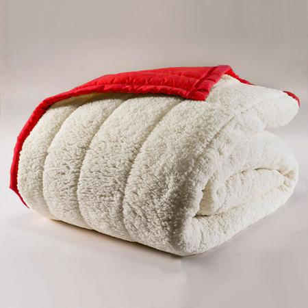 Cobertor Sherpa Sweet Dupla Face Tamanho Queen Vermelho e Palha Casa Dona Imagem de Cobertor Sherpa Sweet Dupla Face Tamanho Queen Vermelho e Palha Casa Dona