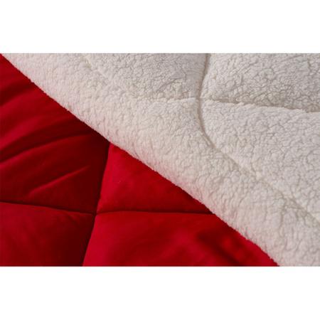 Cobertor Sherpa Sweet Dupla Face Tamanho Queen Vermelho e Palha Casa Dona Imagem de Cobertor Sherpa Sweet Dupla Face Tamanho Queen Vermelho e Palha Casa Dona