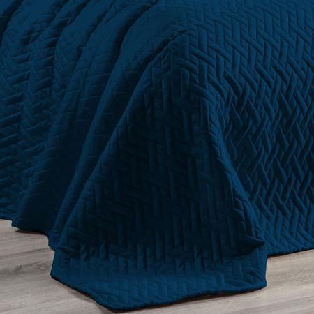 Imagem de Cobertor Sibéria Queen Microfibra e Sherpa Lã de Carneiro 1 Peça -  Azul Marinho