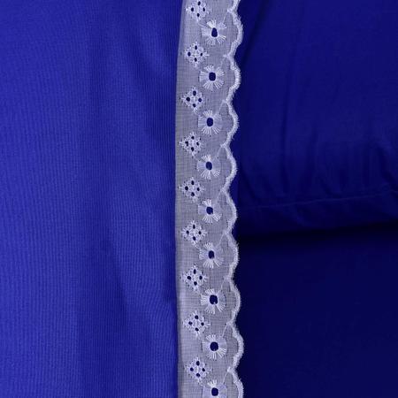 Imagem de Cobertor Solteiro Azul Royal  01 Peça Dupla Face Aconchego