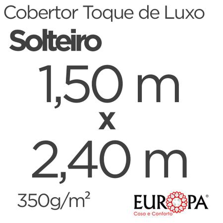 Imagem de Cobertor Solteiro Europa Toque de Luxo 150 x 240cm - Índigo