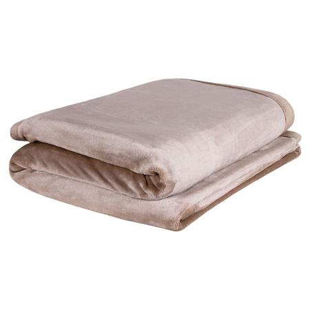 Imagem de Cobertor Solteiro Europa Toque de Luxo 150 x 240cm - Marrom Claro