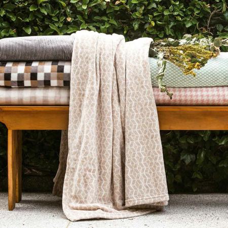 Imagem de Cobertor Solteiro Flannel Loft Estampado 150x220cm Cores Sortidas Camesa