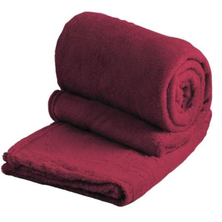Imagem de Cobertor  Solteiro Soft Liso 1 Peça    Vinho