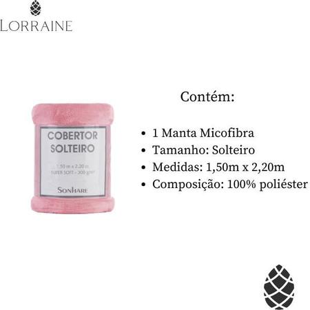 Imagem de Cobertor Solteiro Super Soft Sultan Sonhare 300g 1,50x2,20m