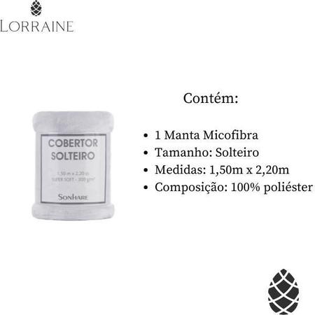 Imagem de Cobertor Solteiro Super Soft Sultan Sonhare 300G 1,50X2,20M