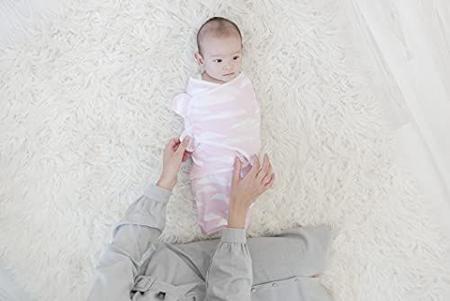 Imagem de Cobertor Swaddle, Conjunto ajustável de envoltório de acasalamento de bebê bebê de 4, cobertores de envoltório de acasalamento de bebê para meninos e meninas feitos em algodão macio, por produtos BaeBae (3-6 meses)