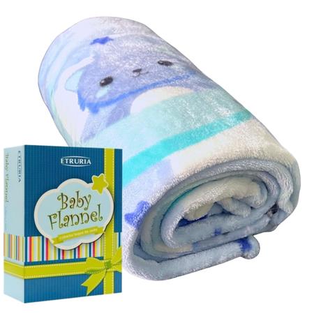 Imagem de Cobertor Toque de Seda Baby Flannel - Azul BLUE (90 x 110 cm)