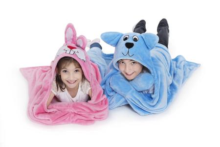 Imagem de Cobertor Tv Infantil Soft Com Toca E Capuz 102x127Cm Azul