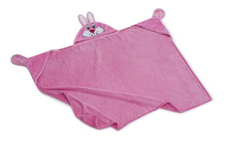 Imagem de Cobertor Tv Infantil Soft Com Toca E Capuz 102x127Cm Rosa