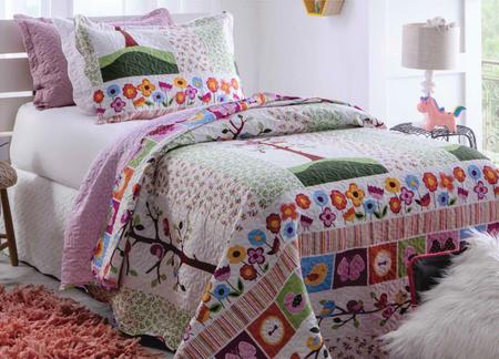 Imagem de Cobre Leito Colcha Infantil Patchwork Teen Kids Ultrassonic