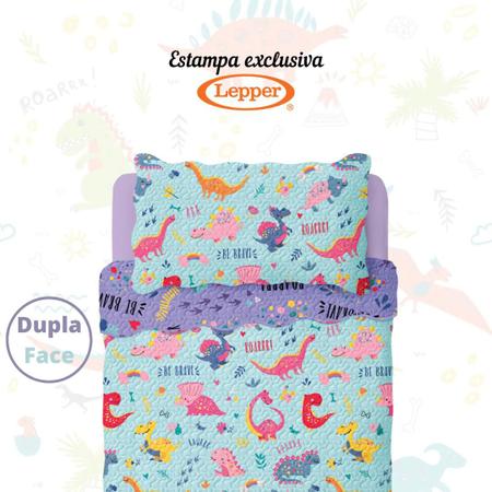 Kit Cobre Leito Solteiro Lepper Kids Dinossauro M2 Dupla Face 2 Peças -  Japa Vendas