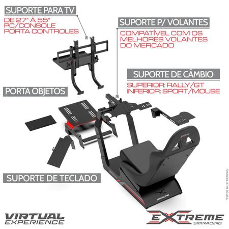 Suporte Para Volante Cockpit Simulador SPRO Logitech G27,G29,G920,G923,  Fanatec, Thrustmaster, Magalu Empresas