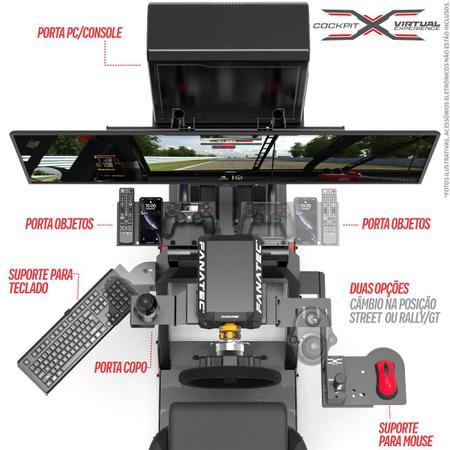 Imagem de Cockpit Simulador Suporte Para Volante VE.3 Logitech G27,G29,G920,G923, Fanatec, Thrustmaster