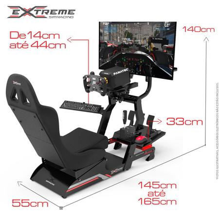 Suporte Para Volante Cockpit Simulador SPRO Logitech G27,G29,G920,G923,  Fanatec, Thrustmaster - Extreme Simracing - Controle Simulador - Magazine  Luiza