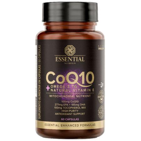 Imagem de Coenzima Q10 + Omega 3 Tg +  Vitamina E - 60 Capsulas - Essential Nutrition