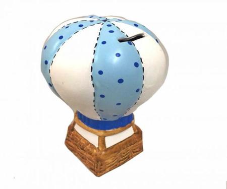 Imagem de Cofre Cofrinho Balão Azul de Ceramica Decoração - Decore Casa