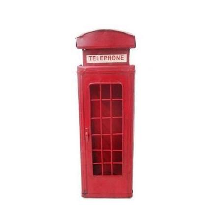 Imagem de Cofre Decorativo Braslu Cabine Telefônica Vintage Vermelha
