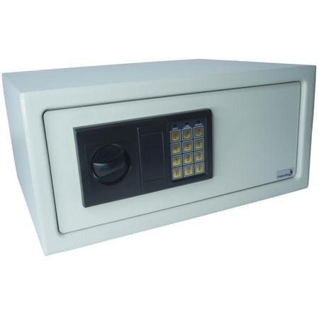 Imagem de Cofre Digital Eletrônico 43x35x20 Senha Teclado Chave Residêncial Grande Importway IWCFS-001 Branco