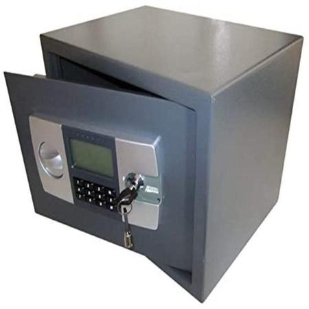 Imagem de Cofre digital eletronico em aço display lcd com bandeja chave reserva e suporte de parede
