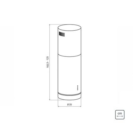 Imagem de Coifa Tramontina de Ilha Tube Isla Redonda em Aço Inox 35 cm  220 Volts
