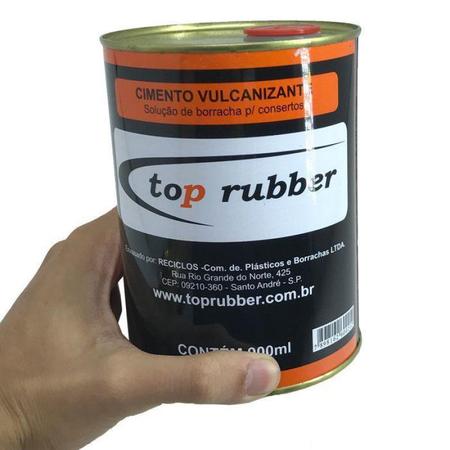 Imagem de Cola Borracharia A Quente Carro Moto Bicicleta Pneu Camara Ar Top Rubber 900ml