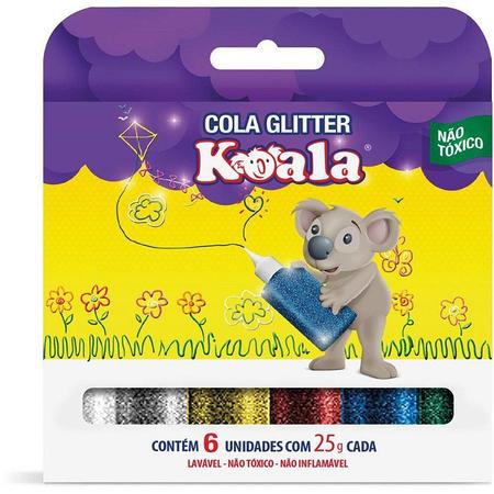 Imagem de Cola com Glitter Koala 6 Cores