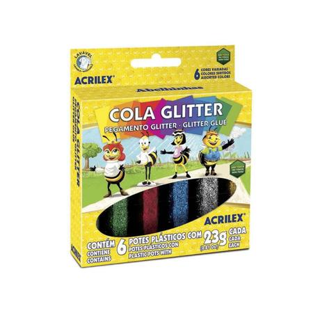 Imagem de Cola Glitter Acrilex c/ 6