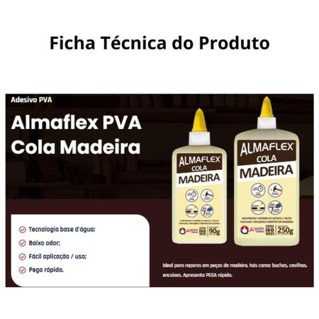 Cola Para Madeira Movéis Materiais Porosos 90g Almaflex - AMAFLEX -  Armarinhos - Magazine Luiza