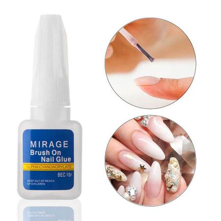 Imagem de Cola Para Unhas Com Pincel Mirage 10gr