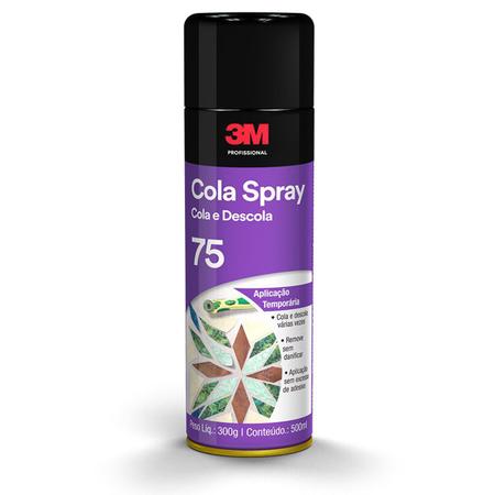 Cola Spray 75 Cola e Descola 300g 3M Imagem de Cola Spray 75 Cola e Descola 300g 3M