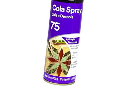 Imagem de Cola Spray 75 Removivel 3M Cola e Descola 500ML Transparente