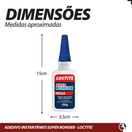 Imagem de Cola Super Bonder 100g Mega Loctite Multiuso Ultra Forte Instantânea Resistente