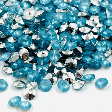 Imagem de Colagem Chaton Diamante Azul Claro 7mm Plastico 100pçs 8g