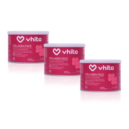 Imagem de Colágeno Hidrolisado Verisol Com Ácido Hialuronico Em Pó sabor Frutas Vermelhas 30 doses  Vhita ( 3 unidades)