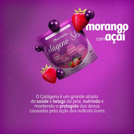 Imagem de Colágeno Skin - Sabor Morango com Açaí  300g - Sanavita