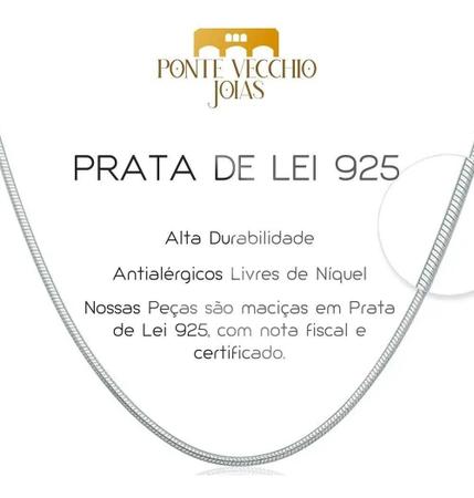 Imagem de Colar 60Cm Prata 925 Green Gold Em Coração Ponte Vecchio