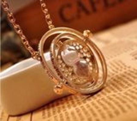 Imagem de Colar Ampulheta Vira Tempo Dourado Harry Potter, Hermione, Geek, Filme