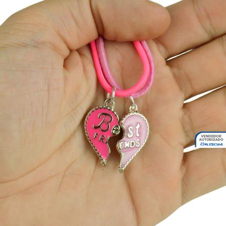 Colar Best Friends Melhores Amigas Pré Ródio - 3 Peças - B64